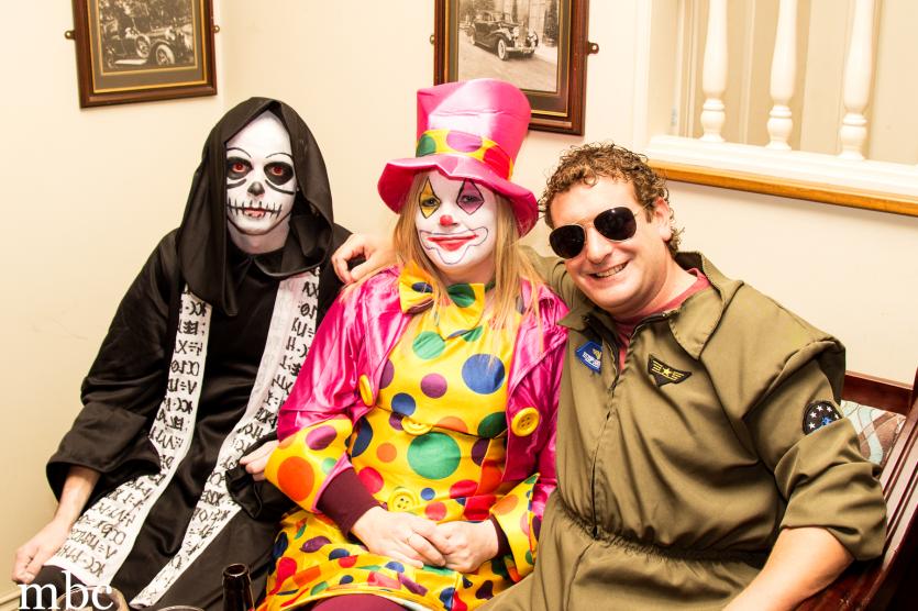 revor Moloney, Annabella Croghan, Bertie Minnagh at a fancy dress for Crumlin fundraiser, organised by Friends of Newtownforbes, which took place in M