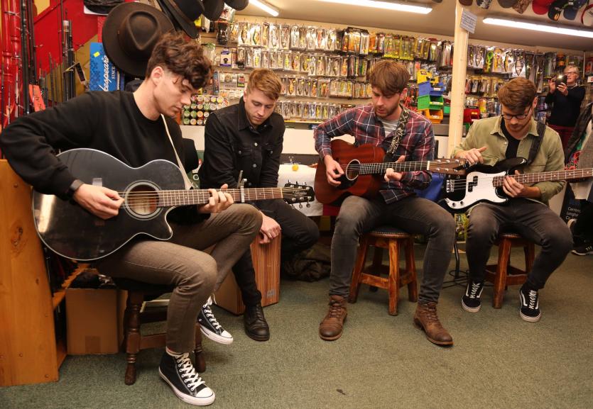 Brave Giant play some of their hits for attendees