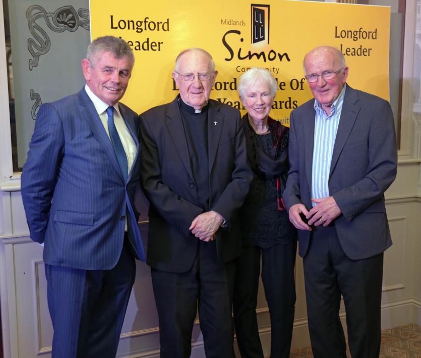 Martin Skelly,Bishop Emeritus Colm O'Reilly, Mary and Hugh Brennan Picture: Shelley Corcoran
