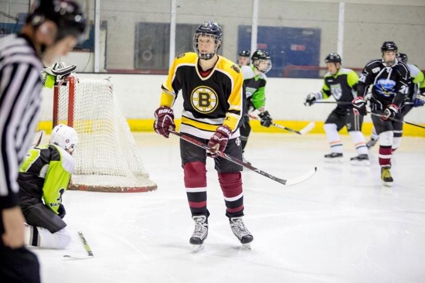 ngus (above) is in Vancouver, Canada, taking part in an elite ice hockey training camp