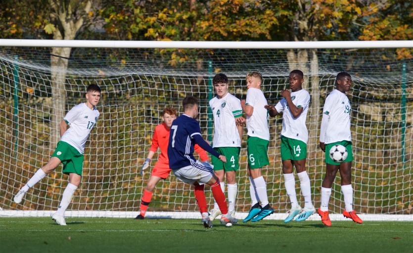 Former Melview FC player James Abankwah lines out with Republic of Ireland U16 side