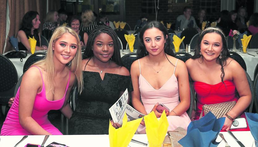 ILOL-08-11-19 Longford Ladies Presentation 22.       Avril Wilson, Teni Alaba, Hannah Glennon & Sorcha Dawson.                  Picture: Syl Healy.