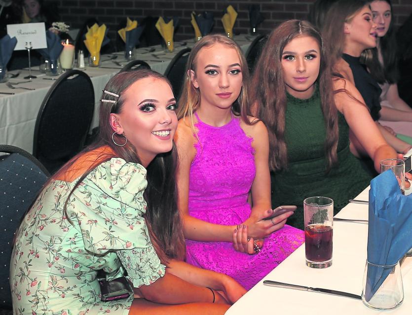 ILOL-08-11-19 Longford Ladies Presentation 16.         Ella Duggan, Megan Glennon & Niamh O'Brien.            Picture: Syl Healy.