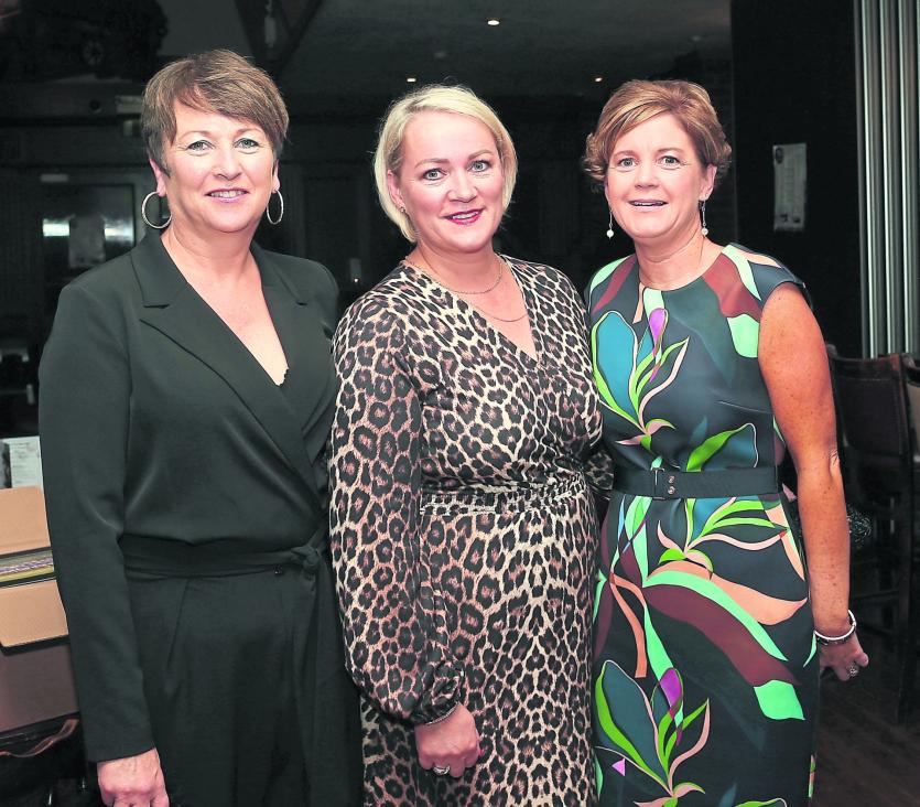 ILOL-08-11-19 Longford Ladies Presentation 08.     Laura Glennon, Denise Burke & Ann Marie McKeon.         Picture: Syl Healy.
