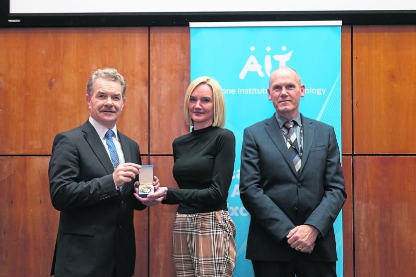 Nicola Fagan, a Bachelor of Arts in Applied Social Studies student, received an award for her outstanding academic achievement. Nicola, who hails from