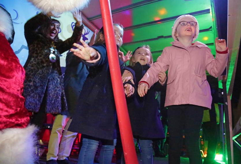 Switching on the lights; Willow and Meadow Westall, Amy Neugent Picture: Shelley Corcoran