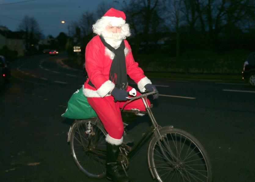 Santa arriving in Kenagh Picture: Syl Healy