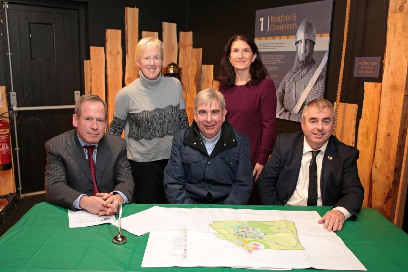 Nicholas Sweeney, Fr Simon Cadam, Boxer 'Kevin' Moran with Failte Ireland Sarah McCarthy and Helen OHalloran Picture: Shelley Corcoran