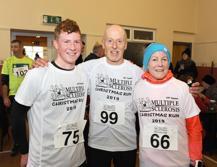 Brian Kelly,Michael O'Hara Sinead Phelin at the Christmas Day Run  PICTURE DECLAN GILMORE