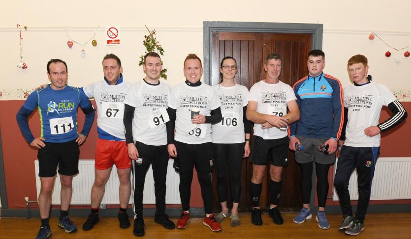 Ciaran Clyne,Kevin Farrell,Ronan Muldoon,Gary Kenny,Elizabert Hopkins,John Hopkins,Conor Farrell,Daire Flood from Cashel at the Christmas Day Run  PIC