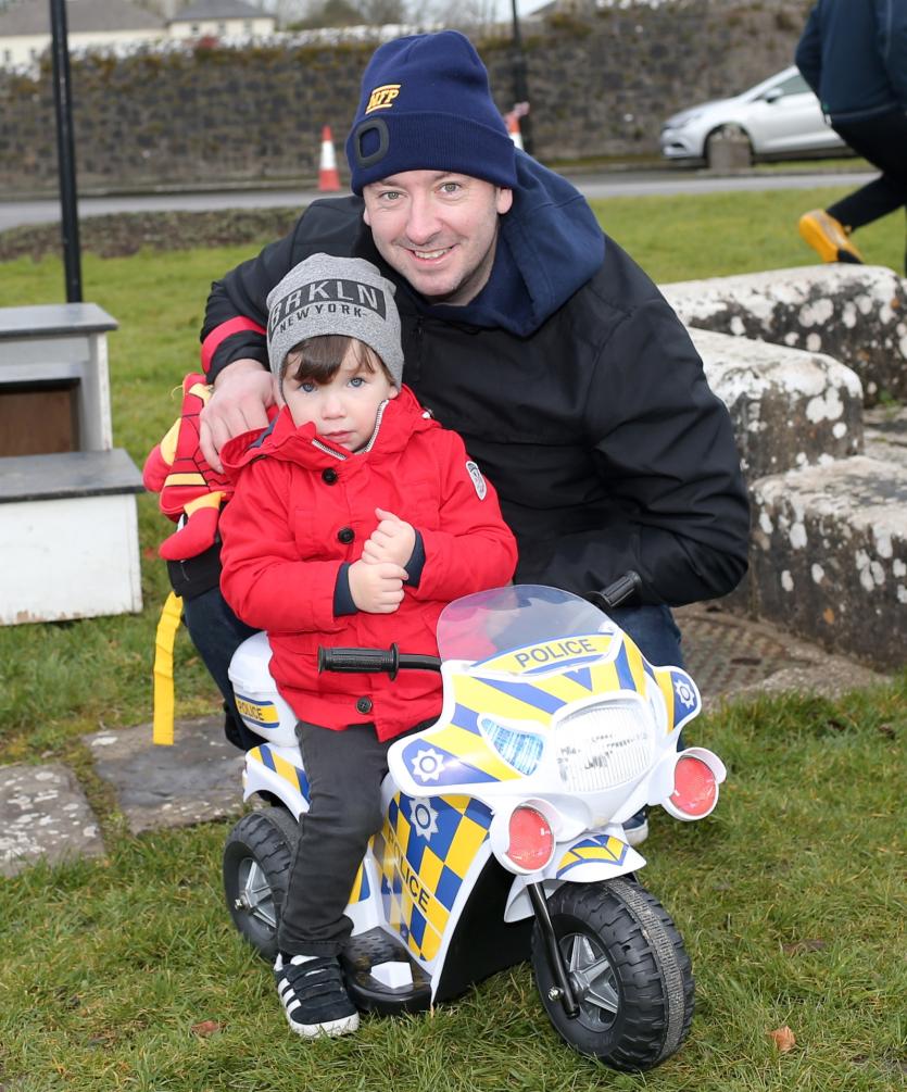 Paul & Max Linnane on Police Duty.         Picture Syl Healy.