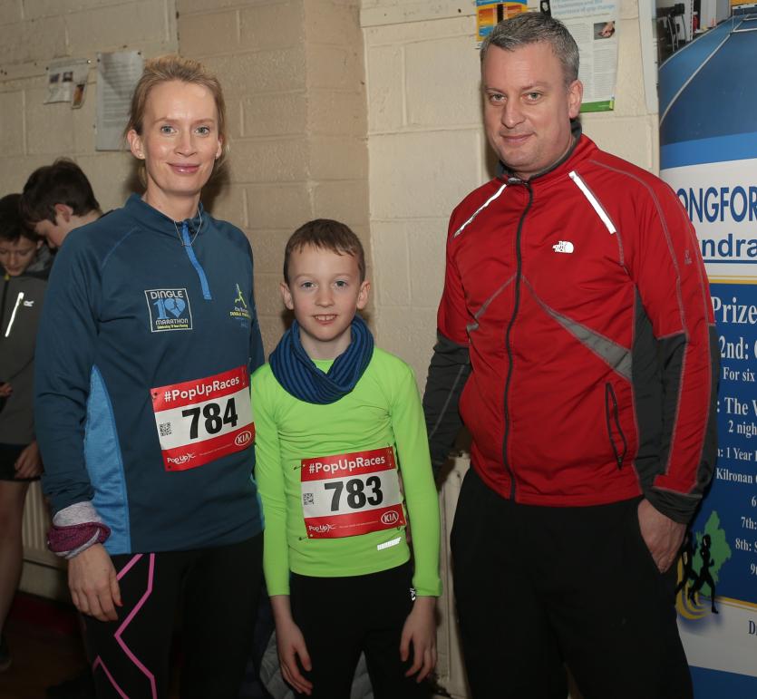 Edel & Ben Dawson Stanley with Edel's twin brother Enda Duffy.          Picture Syl Healy.