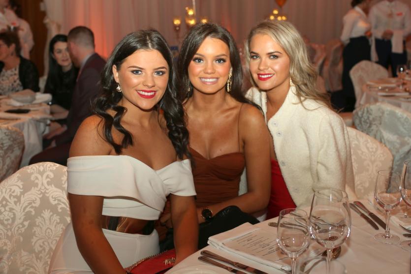 Fr Manning Gaels dinner dance 10.        Niamh Dillon, Michelle Hughes & Ciara Dillon.               Picture: Syl Healy.
