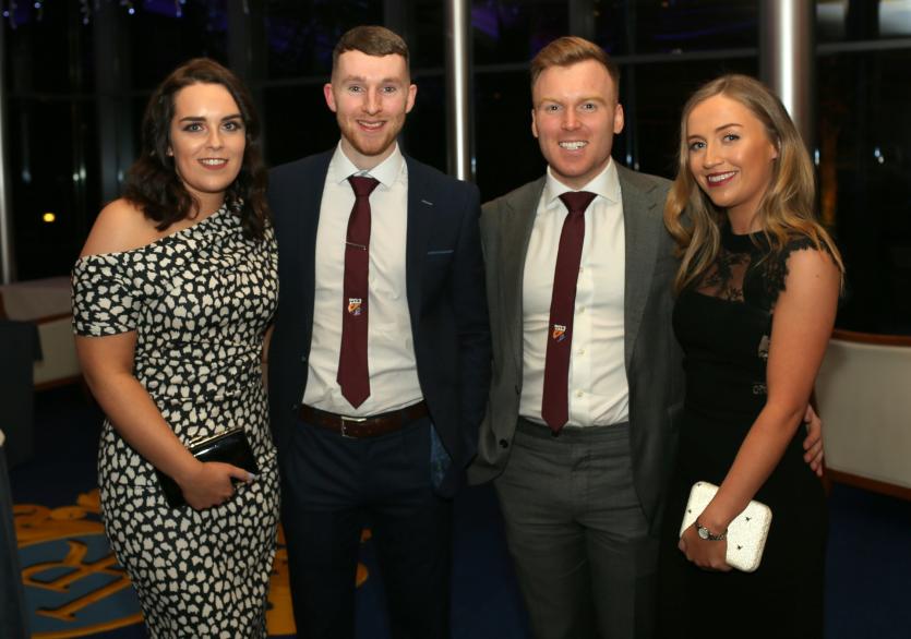 Fr Manning Gaels dinner dance 07.   Aoife O'Reilly, Derek McCormack, Darren Reilly & Laura Crilly.       Picture: Syl Healy.