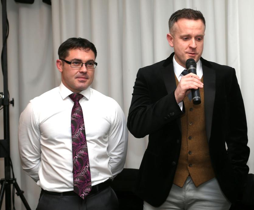   St. Mary's, Granard management team Gerard Carberry & Ryan Casey.                     Picture: Syl Healy.