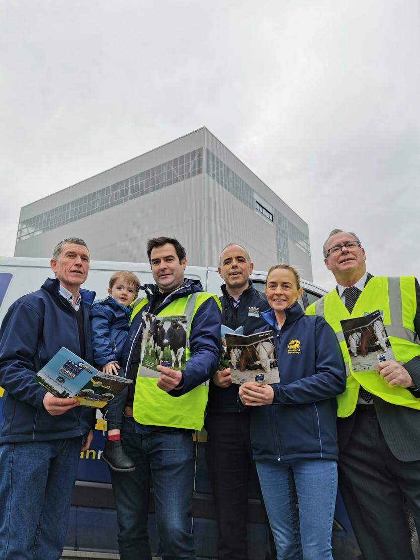 Pictured at Kiernan Milling, main sponsors of Ploughing 2020 in Longford, were Luke Casey,  Luke & Shane Kiernan,  Garreth Carroll,    Cynthia Geelan,