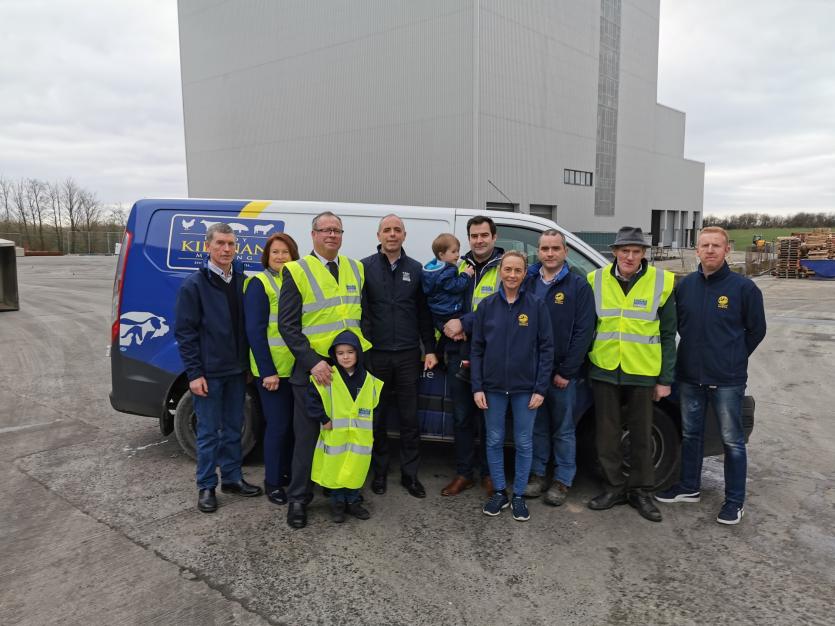 Pictured full of anticipation at  Kiernan Milling’s new mill at Granard, as Abbeylara  prepares to host Longford Ploughing Championships were  Luke Ca