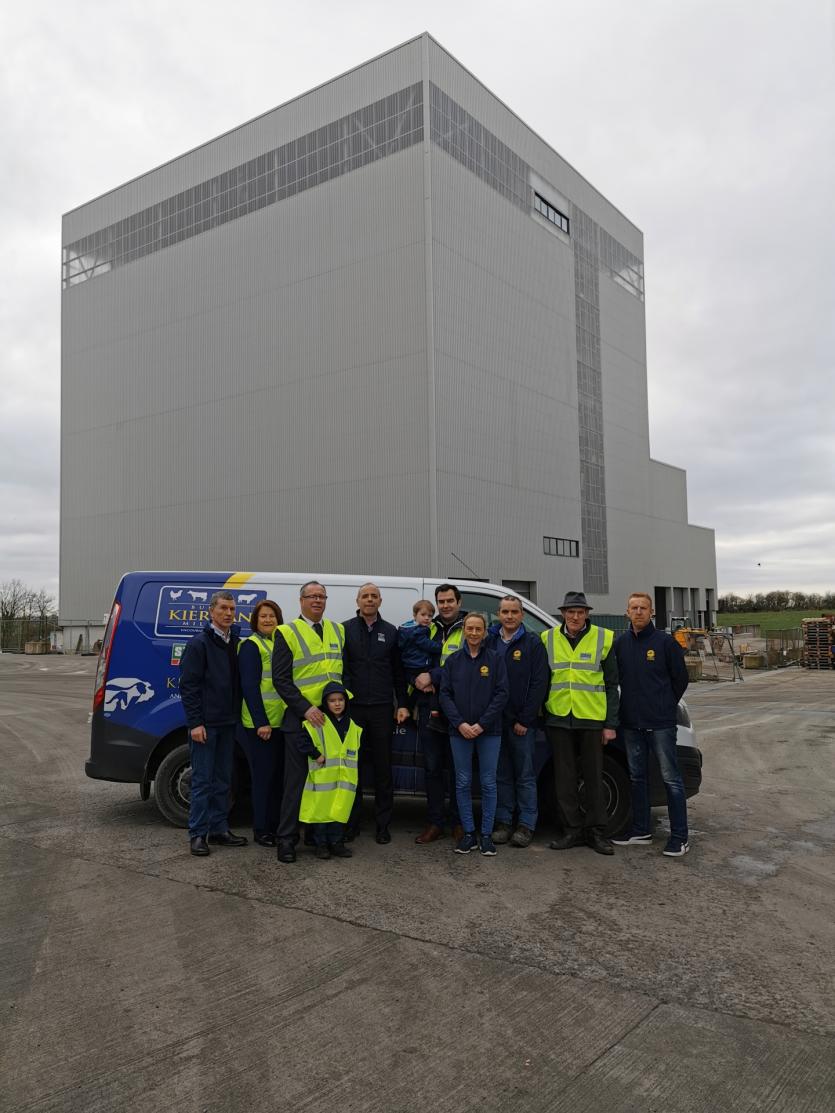 Pictured full of anticipation at  Kiernan Milling’s new mill at Granard, as Abbeylara  prepares to host Longford Ploughing Championships were  Luke Ca