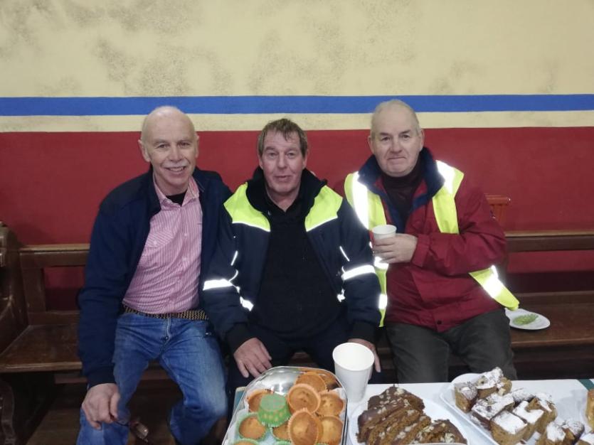 m Tierney, Mick Doherty and Tony Carthy at the recent fundraiserwalk  in aid of the Mazurek family in Legan