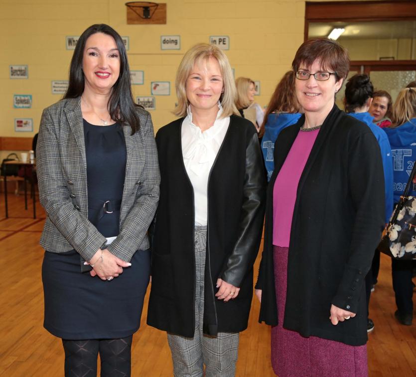 Siobhan Cronogue, Principal Aoife Mulrennan, Mairead Lyons Picture: Shelley Corcoran