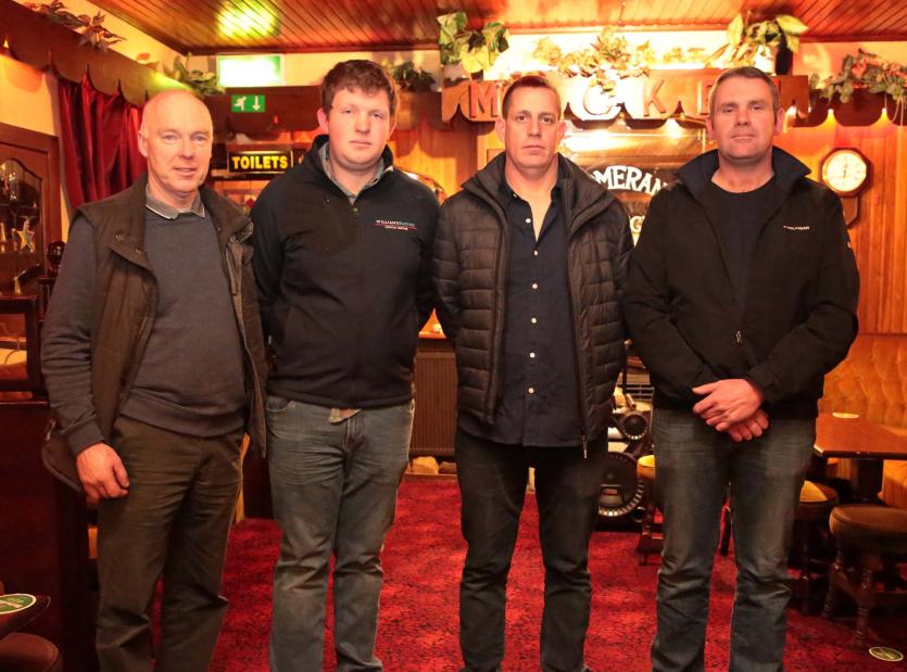 Jim Tynan, Philip Stewart (IFarmer Phil), Spon. Barry White, Neville Mills (Ass. Treas.) Picture: Shelley Corcoran