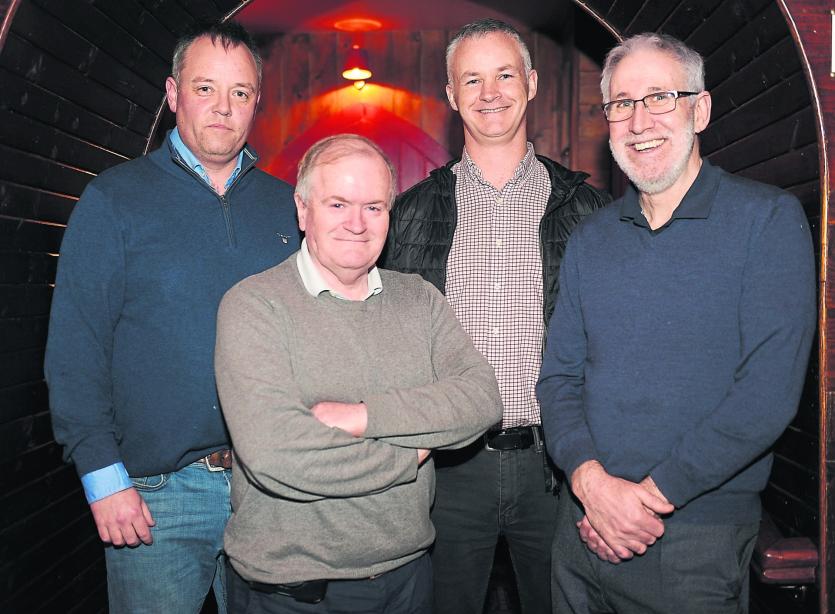 Rory Farrell,Pascal Lyonf, Carl Karrell ,Clem Sullivan at the launch of the oscars night in Lyond in Ardagh