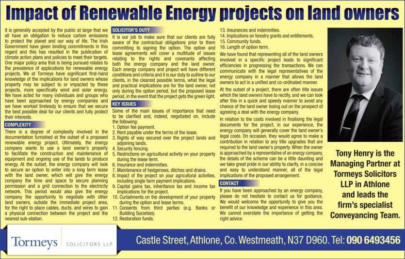 Impact of renewable energy projects on land owners