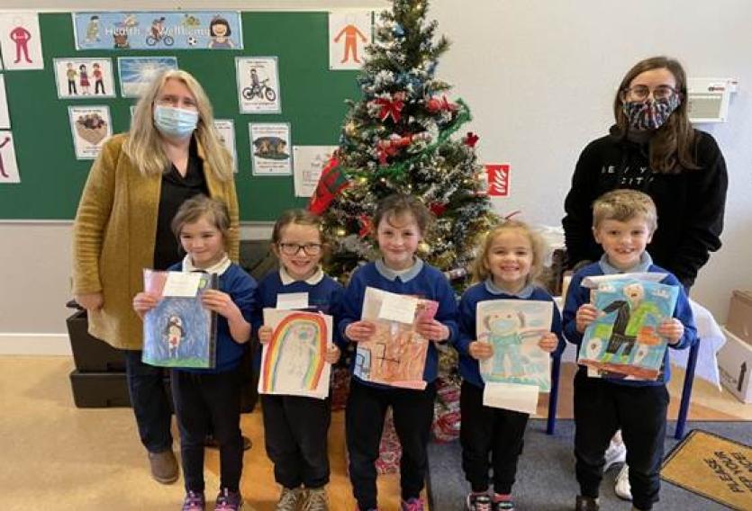 Prizes presented to Longford pupils for 'Covid-19 Heroes' art competition