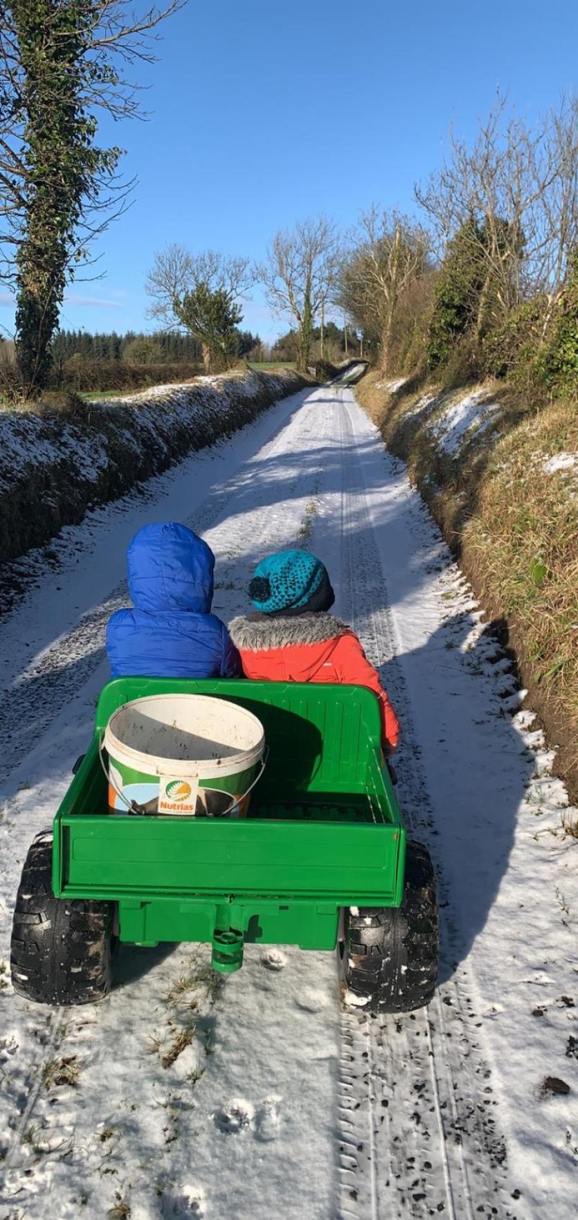 Snowy Longford Gallery 3: Wonderful children of Teach Leanbh, Ballinalee enjoying the snow