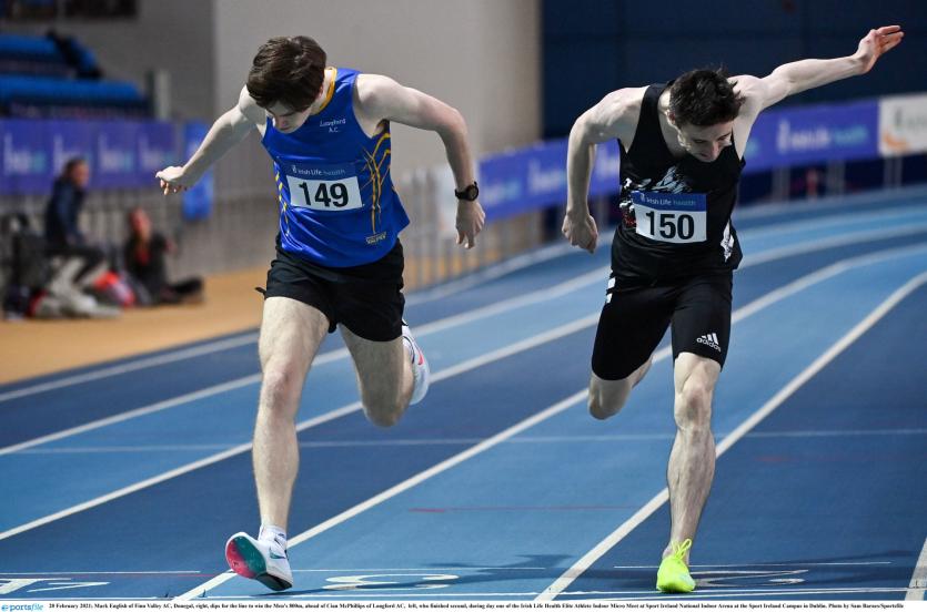 Sensational run sees Longford's Cian McPhillips smash national junior record in one of the fastest indoor 800m in Irish athletics history