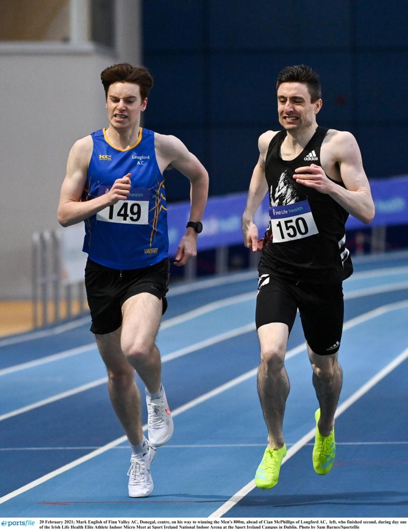 Sensational run sees Longford's Cian McPhillips smash national junior record in one of the fastest indoor 800m in Irish athletics history
