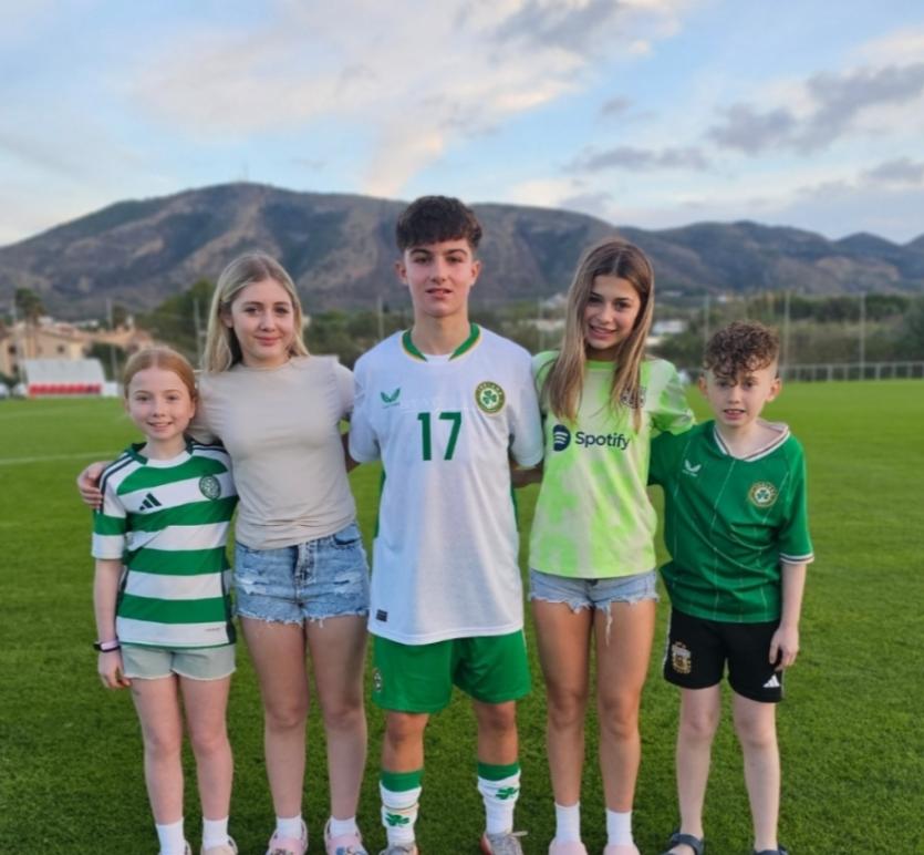 Fionn with his siblings: Katie, Amy, Fionn, Emeline and Francis