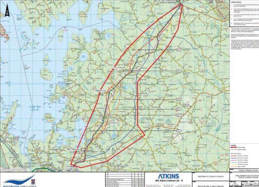 Public consultation on preferred route for N55 Athlone to Ballymahon