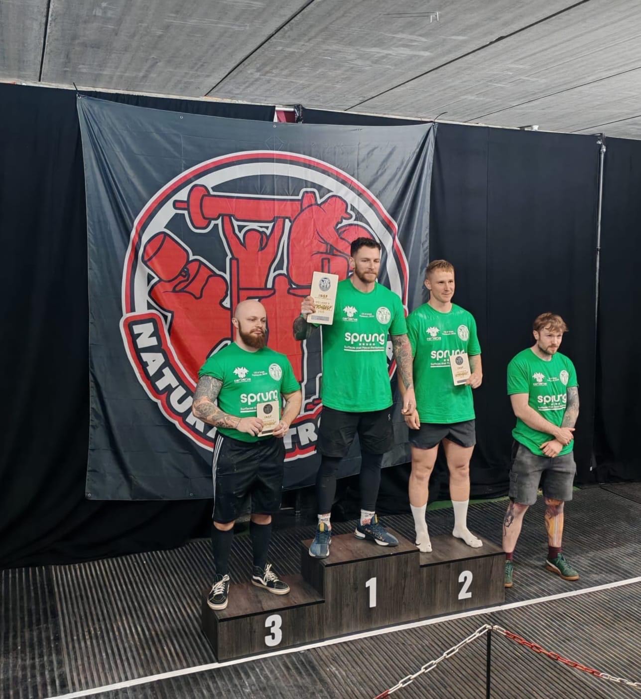 Eddie Donlon of Midlands Strength gym took first place in the Under 90kg men's division